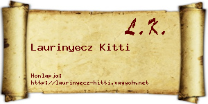 Laurinyecz Kitti névjegykártya