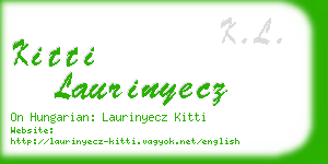 kitti laurinyecz business card